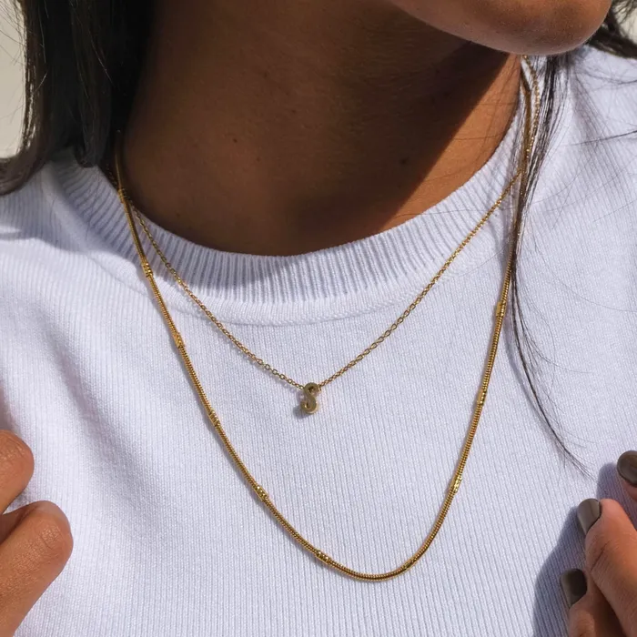 Necklaces Biella Vintage Letter Necklace S