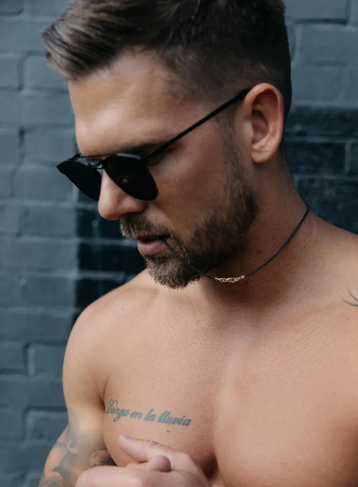 Necklaces Black Titanium Round Box Chain Necklace for Men WE ARE ALL SMITH Mens Jewelry Clothing Necklaces Black Titanium Round Box Chain Necklace for Men WE ARE ALL SMITH Mens Jewelry Clothing