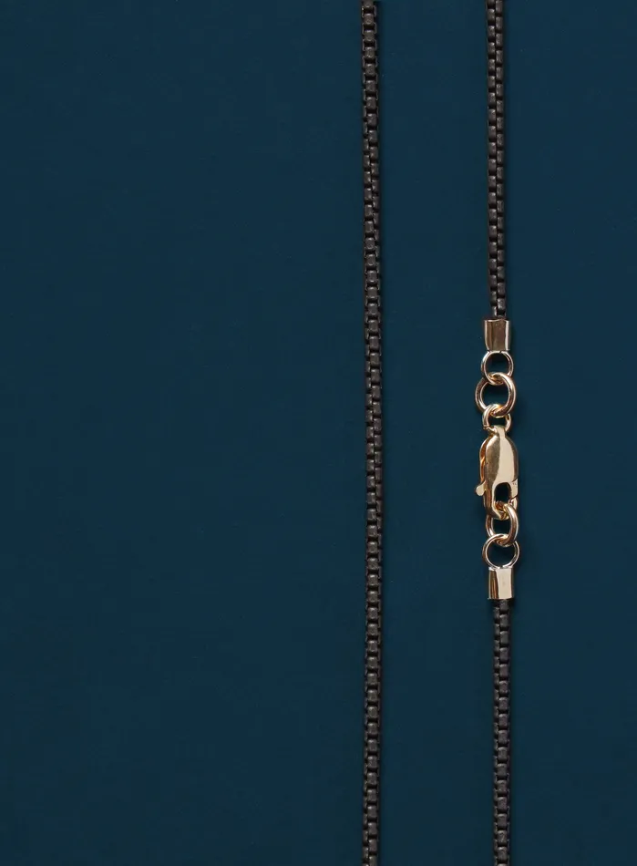 Necklaces Black Titanium Round Box Chain Necklace for Men WE ARE ALL SMITH Mens Jewelry Clothing Necklaces Black Titanium Round Box Chain Necklace for Men WE ARE ALL SMITH Mens Jewelry Clothing