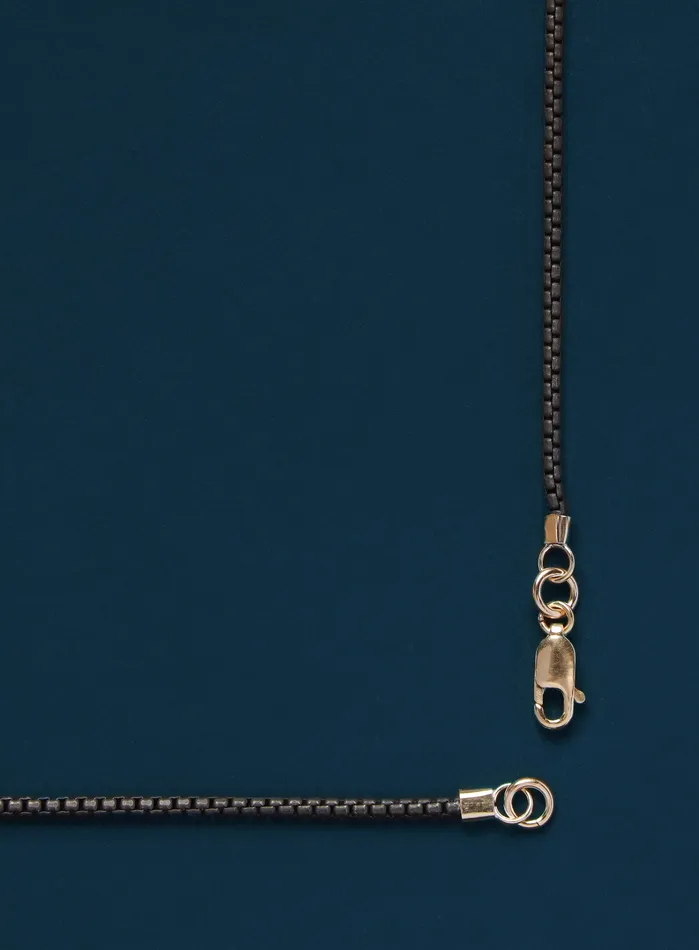 Necklaces Black Titanium Round Box Chain Necklace for Men WE ARE ALL SMITH Mens Jewelry Clothing Necklaces Black Titanium Round Box Chain Necklace for Men WE ARE ALL SMITH Mens Jewelry Clothing