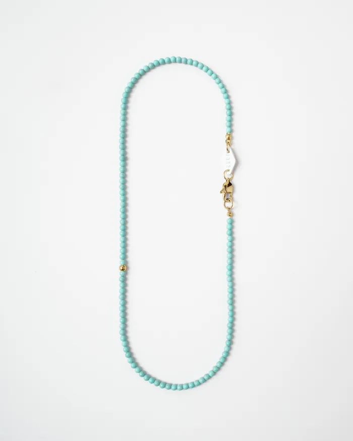 Necklaces CUN Balos Petite Turquoise Beaded Necklace