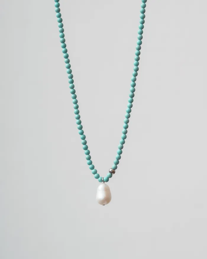 Necklaces CUN Balos Petite Turquoise Beaded Necklace