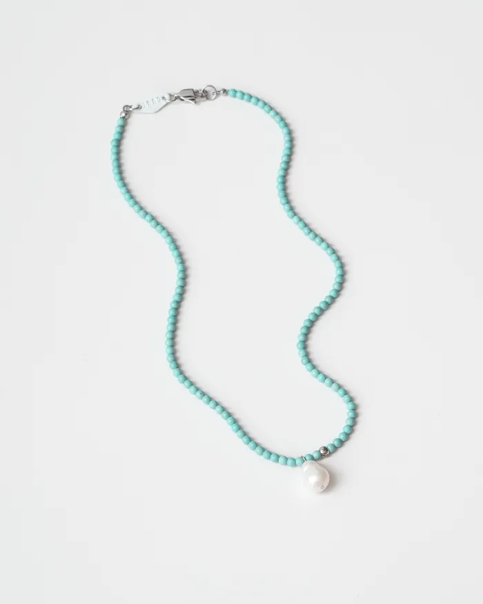 Necklaces CUN Balos Petite Turquoise Beaded Necklace