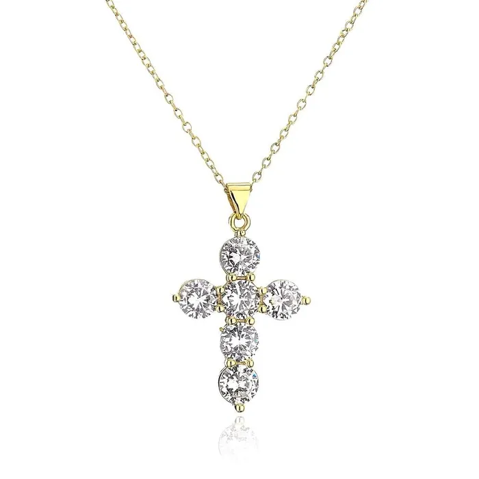 Necklaces CZ Cross Pendant Necklace Get Signatured