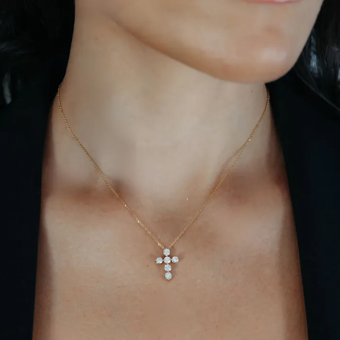 Necklaces CZ Cross Pendant Necklace Get Signatured