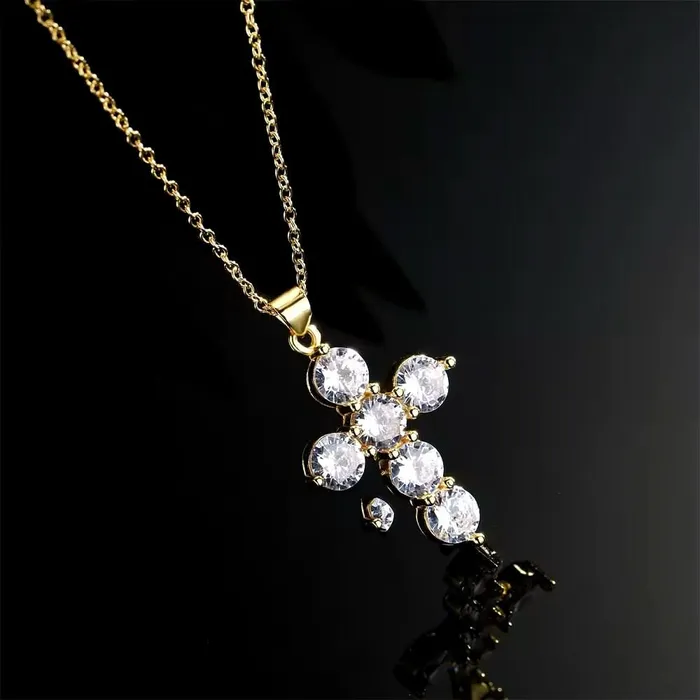 Necklaces CZ Cross Pendant Necklace Get Signatured