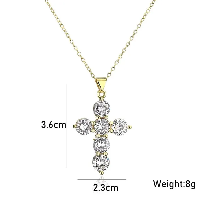 Necklaces CZ Cross Pendant Necklace Get Signatured