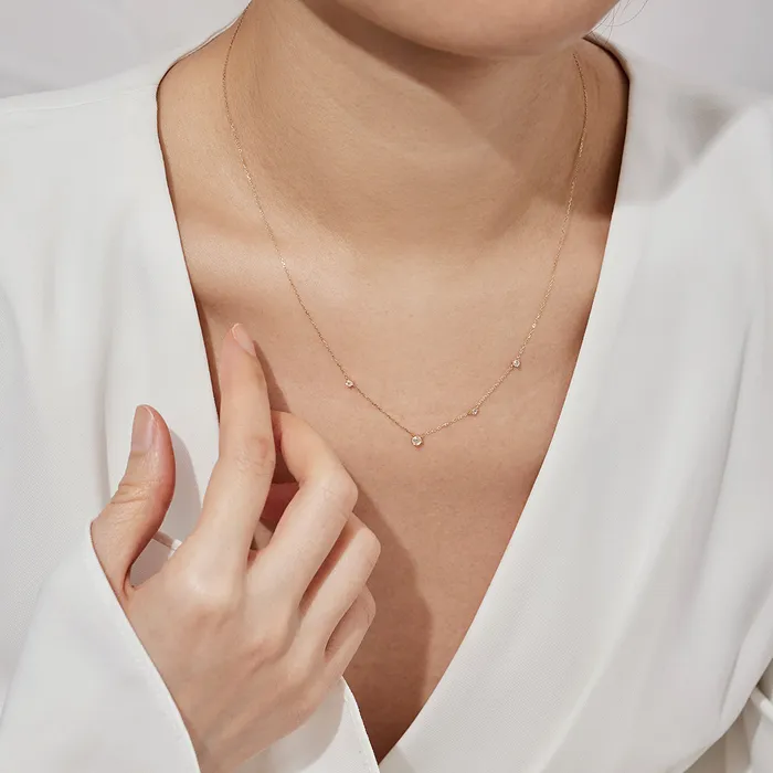 Necklaces EDITH White Sapphire Necklace AURELIE GI