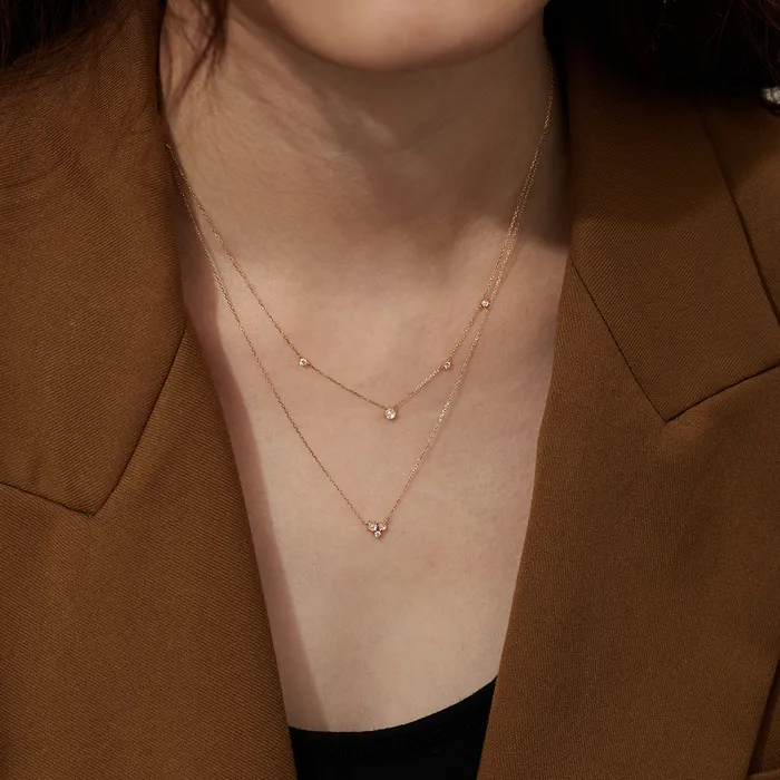 Necklaces EDITH White Sapphire Necklace AURELIE GI