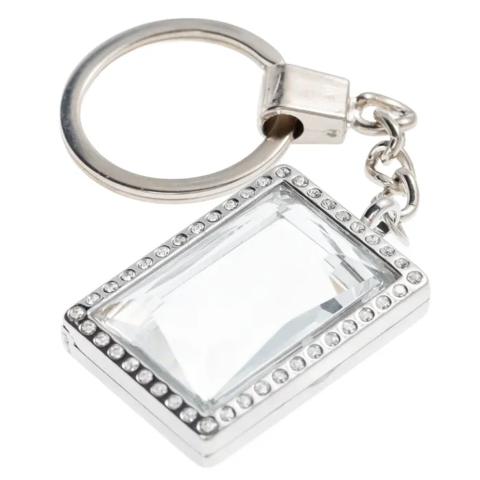 Necklaces JE0238 Glass Locket Keychain Magnetic Bubbled Rectangle Magnify Window Necklaces JE0238 Glass Locket Keychain Magnetic Bubbled Rectangle Magnify Window