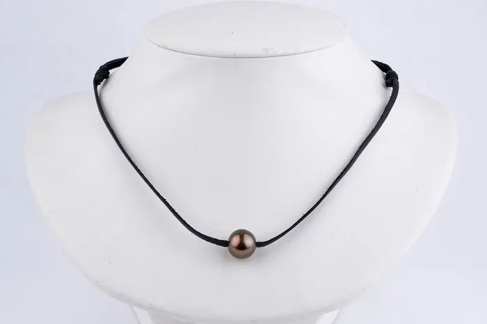 Necklaces Kamoka Pearl Coppery Peacock 12mm Super Mana Necklace