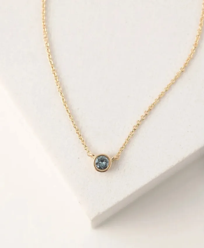 Necklaces Lovers Tempo Birthstone Necklace Gold