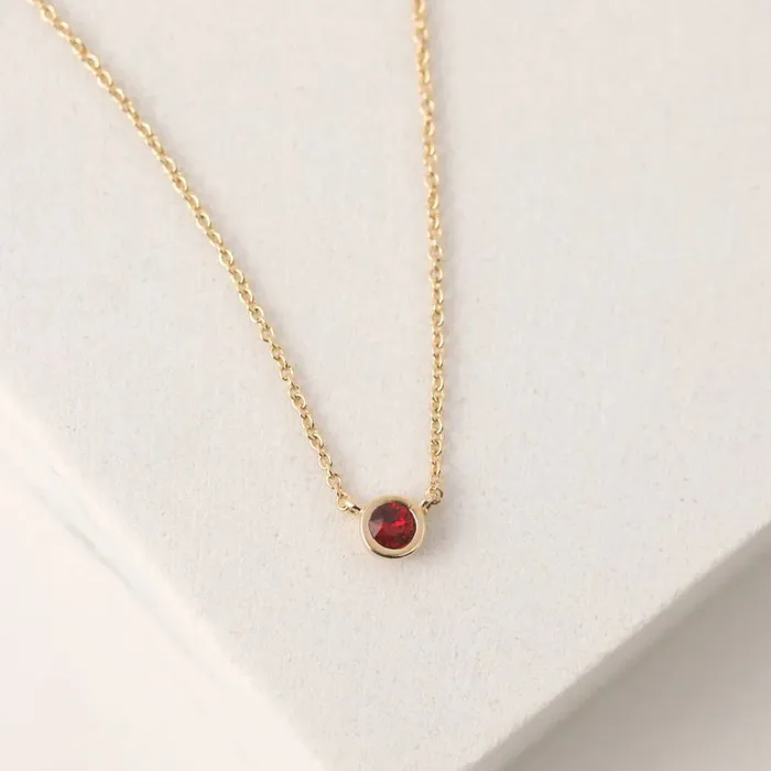 Necklaces Lovers Tempo Birthstone Necklace Gold