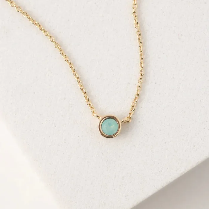 Necklaces Lovers Tempo Birthstone Necklace Gold