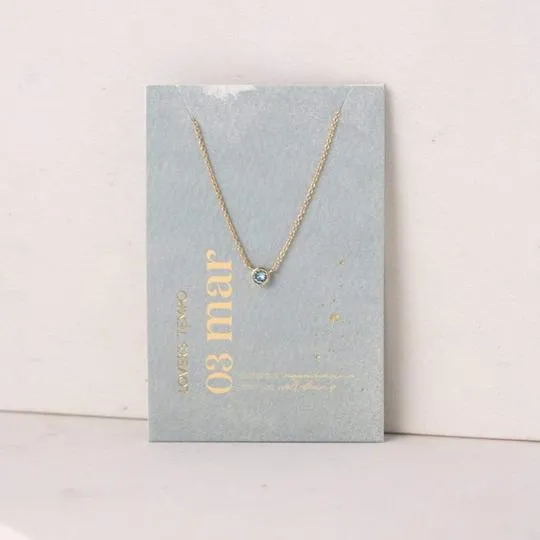 Necklaces Lovers Tempo Birthstone Necklace Gold
