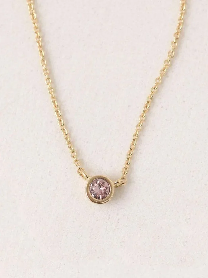 Necklaces Lovers Tempo Birthstone Necklace Gold