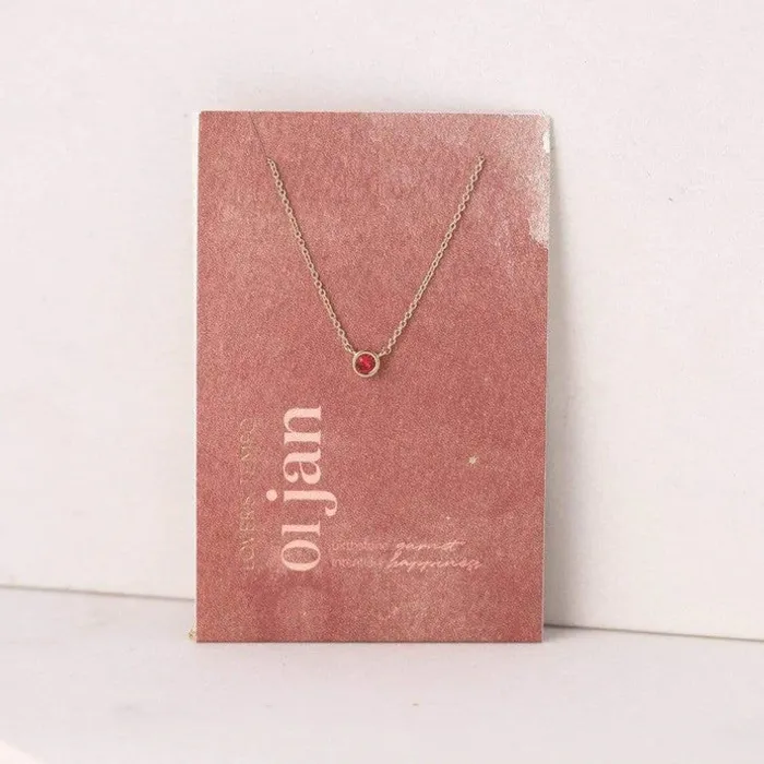 Necklaces Lovers Tempo Birthstone Necklace Gold