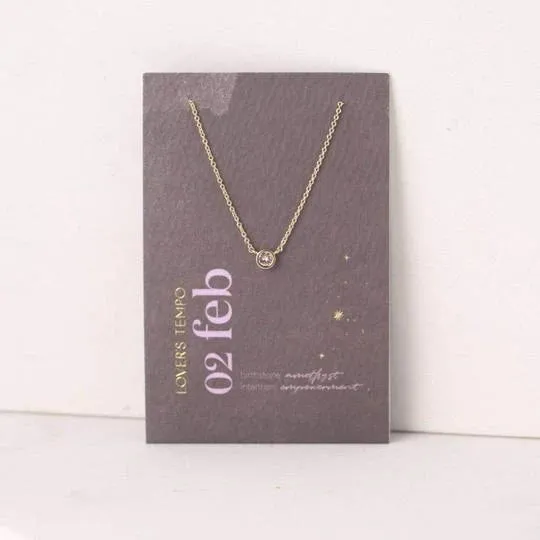 Necklaces Lovers Tempo Birthstone Necklace Gold