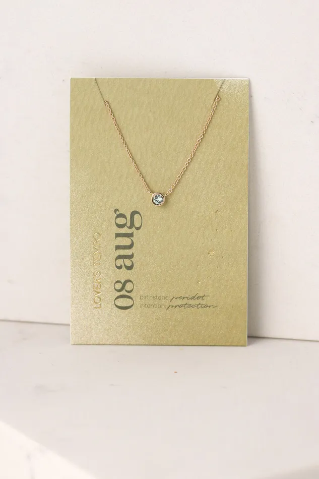 Necklaces Lovers Tempo Birthstone Necklace Gold