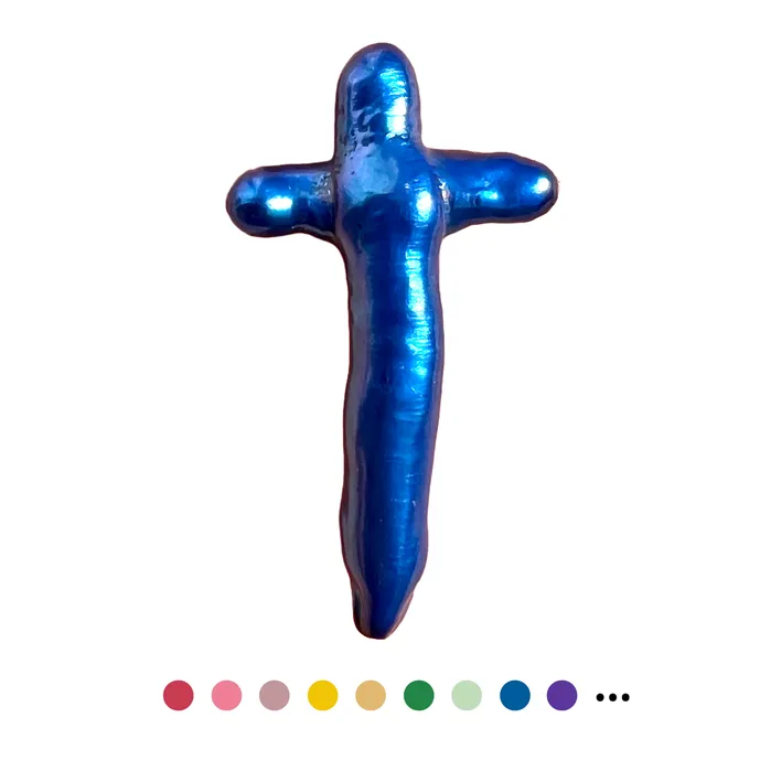 Necklaces LPCROSSLONG LOOSE PEARL Long Cross