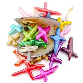 Necklaces LPCROSSLONG LOOSE PEARL Long Cross