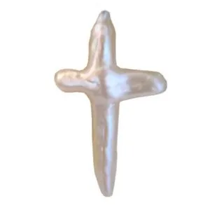 Necklaces LPCROSSLONG LOOSE PEARL Long Cross