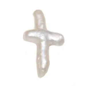 Necklaces LPCROSSLONG LOOSE PEARL Long Cross