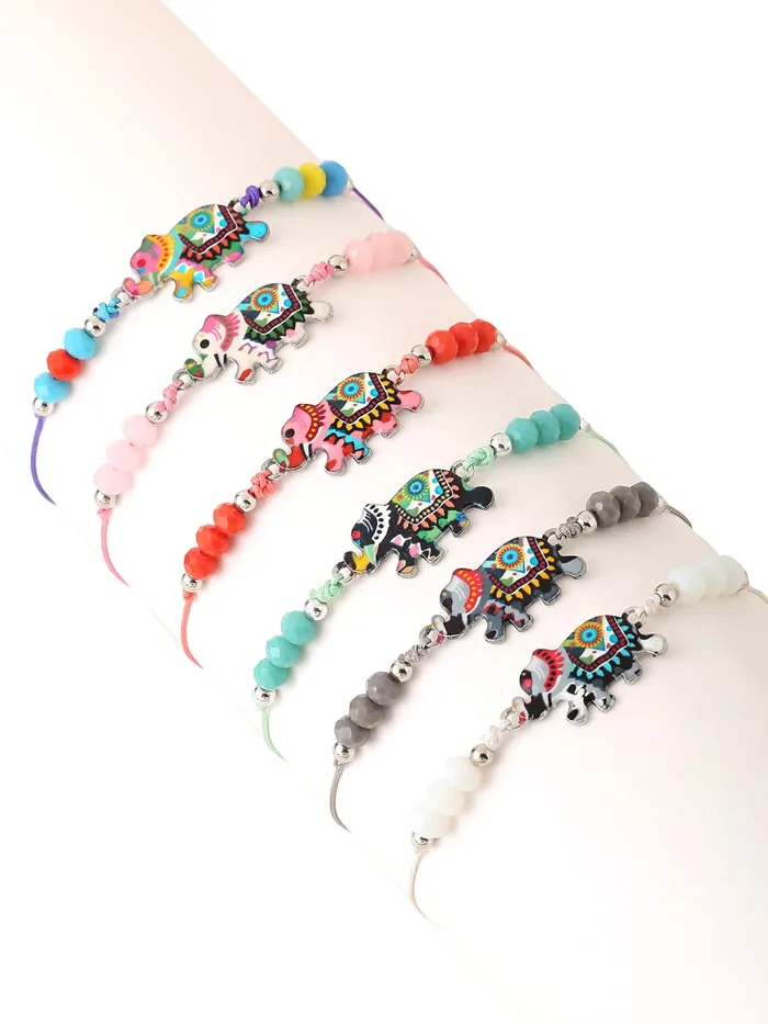 Necklaces Melbees by Yellow Chimes Melbees by Yellow Chimes kids Jewellary 6 Pcs Kids Jewelry Woven Friendship Bracelets Return Gift for Birthday Give Aways Return Gift Set for Kids Girls