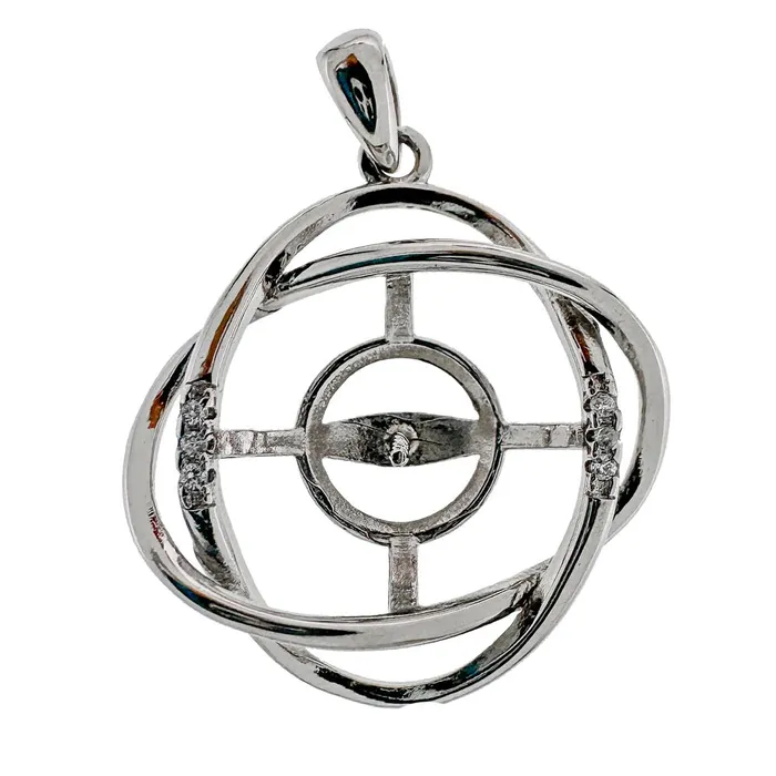 Necklaces MPST100 DIY Mount Pendant 925 Sterling Silver Eternal Unity Fits Edisons Pearls Necklaces MPST100 DIY Mount Pendant 925 Sterling Silver Eternal Unity Fits Edisons Pearls