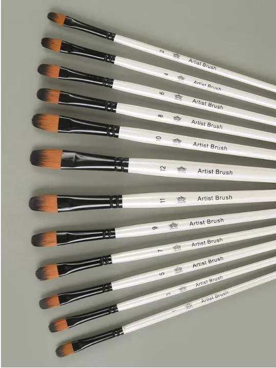 Necklaces Resin Art Hub 12 pcs of Paint Brush Set for Art and Craft