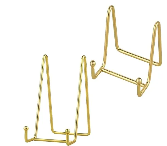 Necklaces Resin Art Hub Golden Metal Stand for Table Top Desk Art