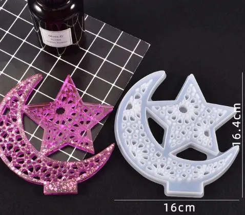 Necklaces Resin Art Hub Moon star Silicone Mold for Resin Art