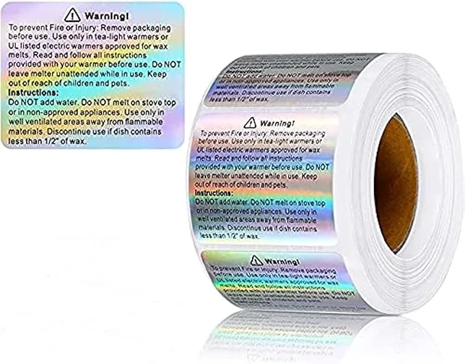 Necklaces Resin Art Hub Multicolor Wax Melt Warning Stickers for ECom Packs