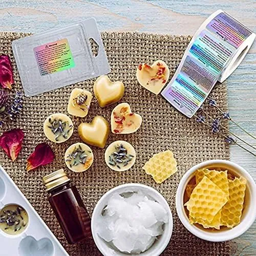 Necklaces Resin Art Hub Multicolor Wax Melt Warning Stickers for ECom Packs