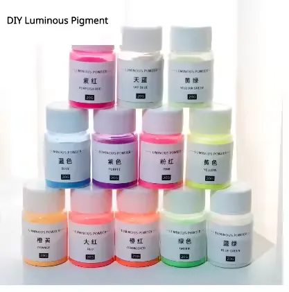 Necklaces Resinarthub 12pc Phosphor Mica Powder for Candle Making