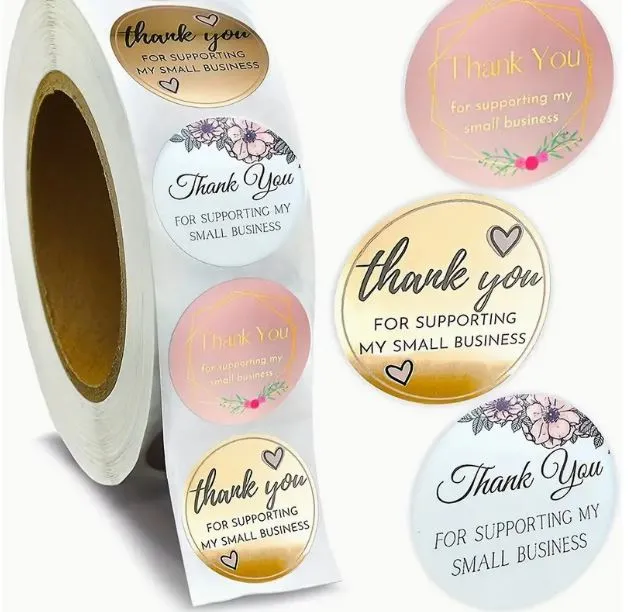 Necklaces Resinarthub 500 pcs Thank You Stickers 254cm 2 variants