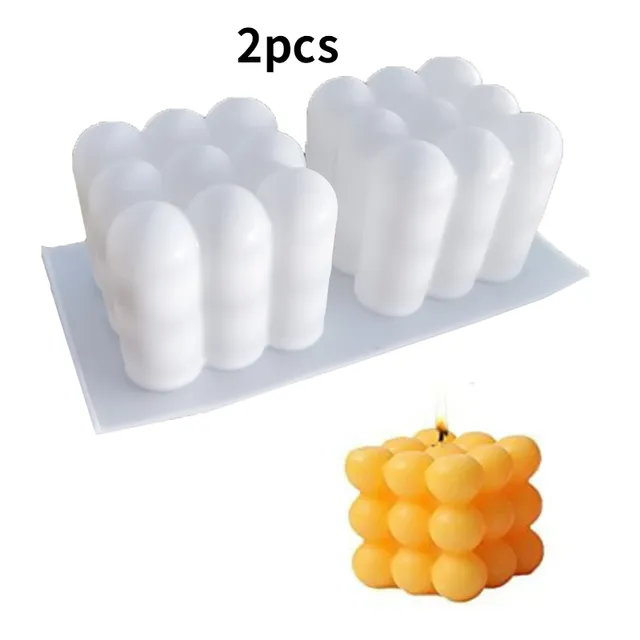 Necklaces Resinarthub Multi Style Bubble Cube Candles Silicone Mold