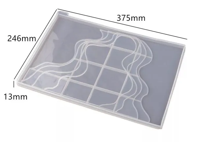Necklaces Resinarthub Ocean Terraces Landscape Tray Coaster Silicone Mold