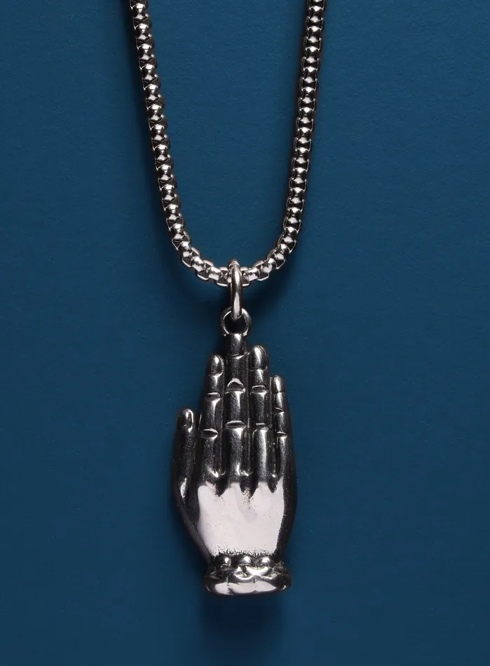 Necklaces WE ARE ALL SMITH Mens Jewelry Clothing Buddha Palm Pendant Mens Necklace Gold and Silver