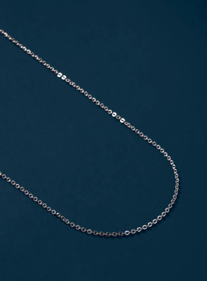 Necklaces WE ARE ALL SMITH Waterproof THIN 1mm Cable Chain Necklace for Men