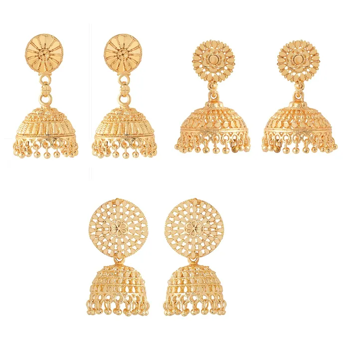 Necklaces Yellow Chimes Earrings for Women and Girls Traditional Golden Jhumka Earrings for Women One Gram Gold Plated Combo Of 3 Pairs Big Jhumka Jhumki Earrings Birthday Gift for Girls Women Yellow Chimes Necklaces Yellow Chimes Earrings for Women and Girls Traditional Golden Jhumka Earrings for Women One Gram Gold Plated Combo Of 3 Pairs Big Jhumka Jhumki Earrings Birthday Gift for Girls Women Yellow Chimes