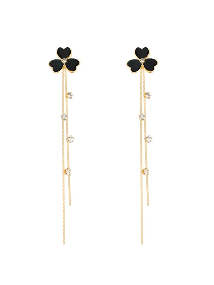 Necklaces Yellow Chimes Earrings For Women Gold Tone Black Triple Heart Shape With Linear Long Chain Dangle Earring For Women and Girls Yellow Chimes Necklaces Yellow Chimes Earrings For Women Gold Tone Black Triple Heart Shape With Linear Long Chain Dangle Earring For Women and Girls Yellow Chimes