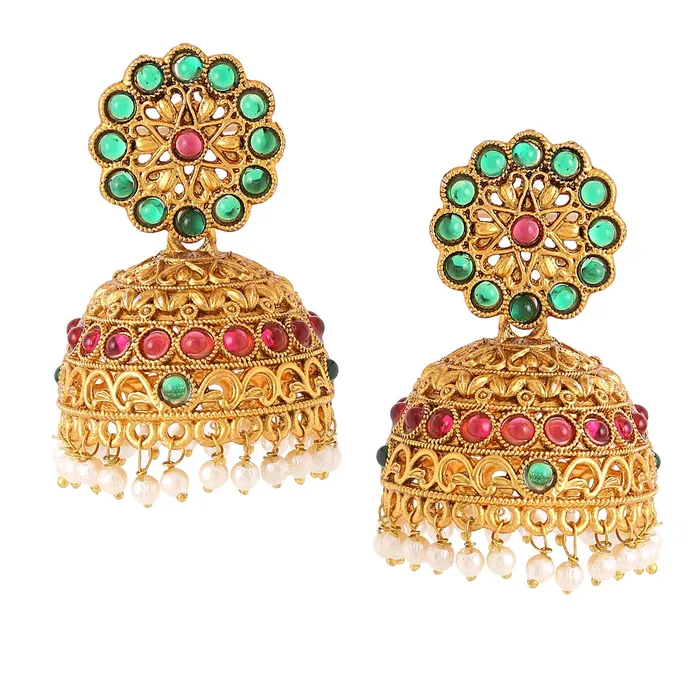 Necklaces Yellow Chimes Earrings For Women Gold Toned Crystal Studded Jhumka Earrings For Women and Girls Yellow Chimes Necklaces Yellow Chimes Earrings For Women Gold Toned Crystal Studded Jhumka Earrings For Women and Girls Yellow Chimes