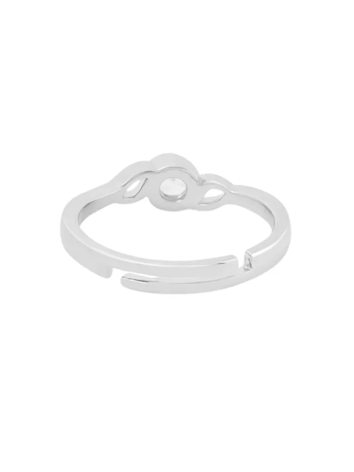 Necklaces Yellow Chimes Elegant Crsytal Adjustable Silver Ring for Women Valentine Gift for Girls Yellow Chimes