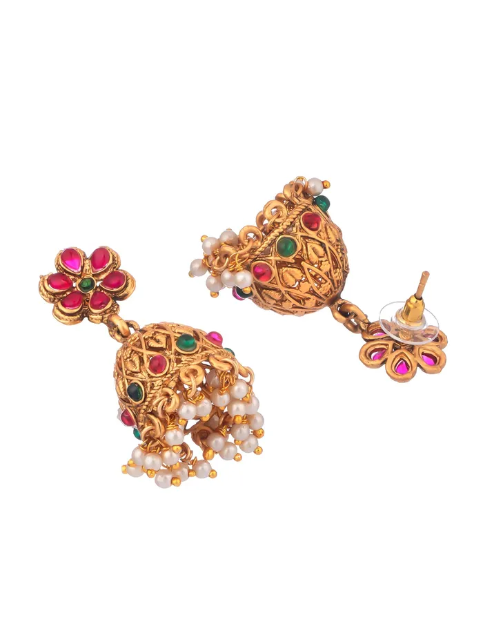 Necklaces Yellow Chimes Gold Plated Bridal Jewellery Set Necklace Earrings 708cm Adjustable Size