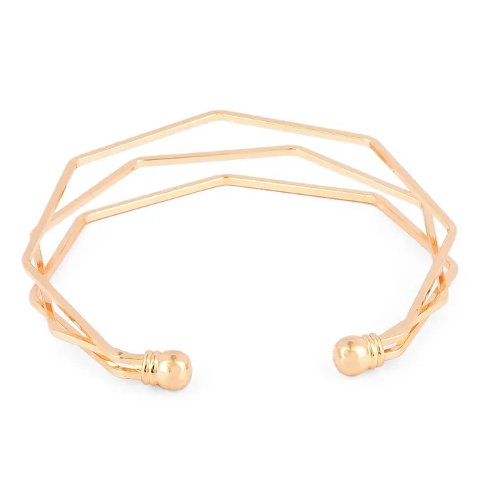 Necklaces Yellow Chimes Latest Collection Western Style Gold Plated Kada Bracelet For Women And Girls Yellow Chimes