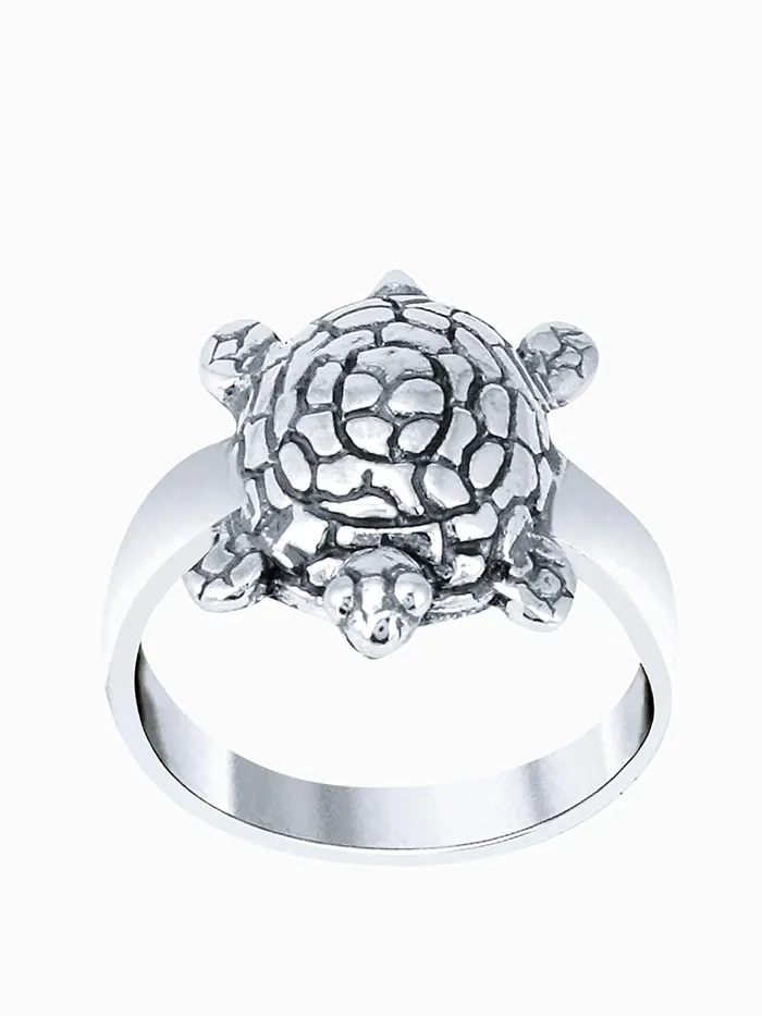 Necklaces Yellow Chimes Rings for Men Tortoise Good Charm 925 Sterling Silver Hallmark and Certified Purity Unisex Turtle Ring for Women and Men Yellow Chimes
