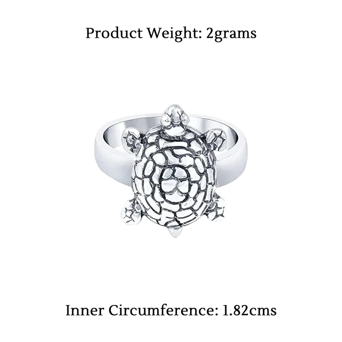 Necklaces Yellow Chimes Rings for Men Tortoise Good Charm 925 Sterling Silver Hallmark and Certified Purity Unisex Turtle Ring for Women and Men Yellow Chimes