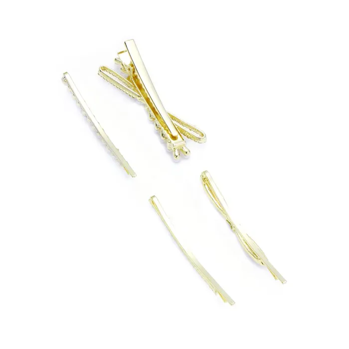 Necklaces Yellow Chimes Yellow Chimes 4 pcs Pearl Fine Quality Stylish Hair Clips Metal Bobby Pins Allegator Clip NonSlip Barrette Women Girls Hairpin Headwear for Women Girls