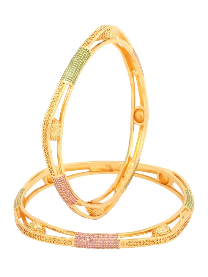 Necklaces Yellow Chimes Yellow Chimes Bangles for Women Gold Toned Meenakari Touch Traditional Bangles for Women and Girls Necklaces Yellow Chimes Yellow Chimes Bangles for Women Gold Toned Meenakari Touch Traditional Bangles for Women and Girls